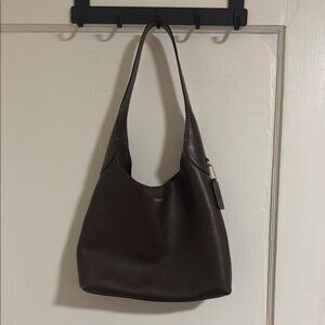 Coach Brooklyn 28 Large Maple Brown Leather Shoulder Bag New